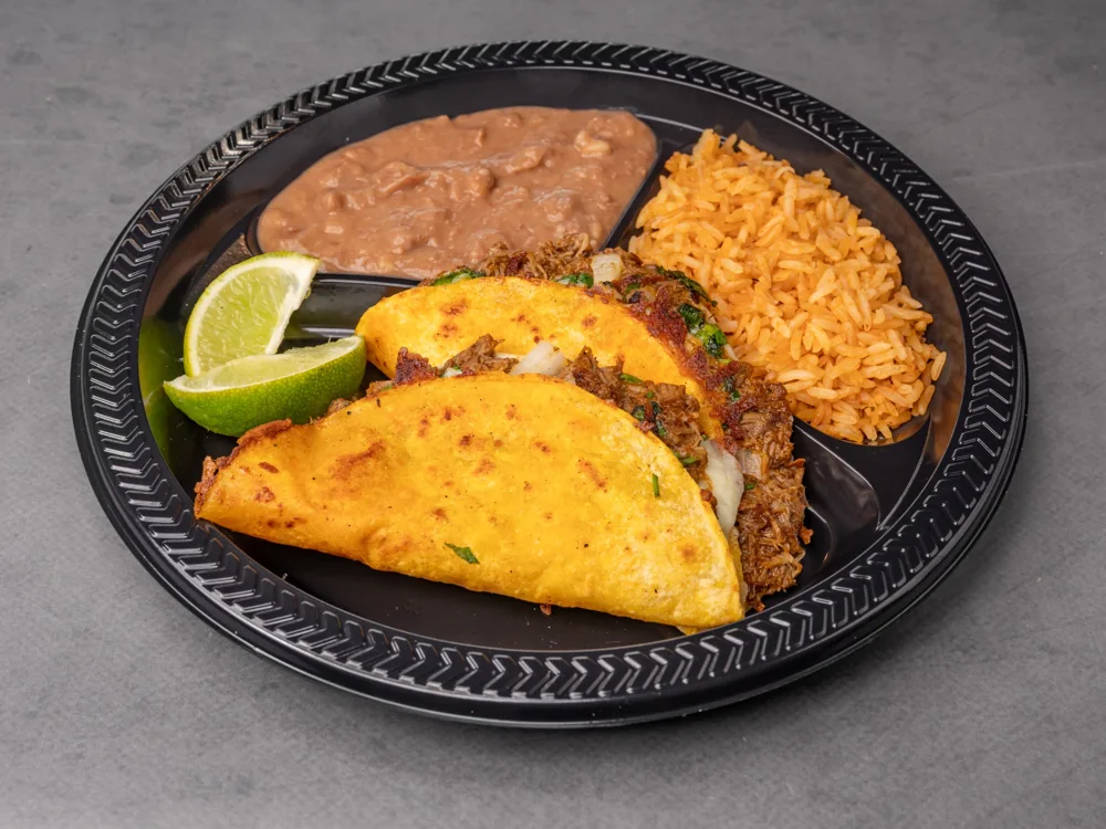 Quesabirria combo plate at Pio Pico's Tacos in Ontario Ranch